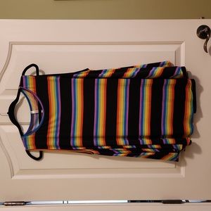2X rainbow tank dress top super cute as a nightgown as well